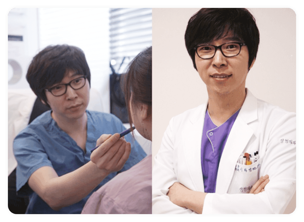 디마레클리닉 개원 초기, 환자의 얼굴을 직접 디자인하고 상담하는 이하영 원장의 진료 모습