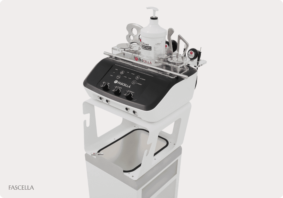 디마레 파셀라(FASCELLA) 리프팅 장비, RF와 LF 복합 에너지를 이용하여 처짐이 시작되는 근막층 깊은 곳을 자극하고 무너진 탄력 흐름을 자연스럽게 복원