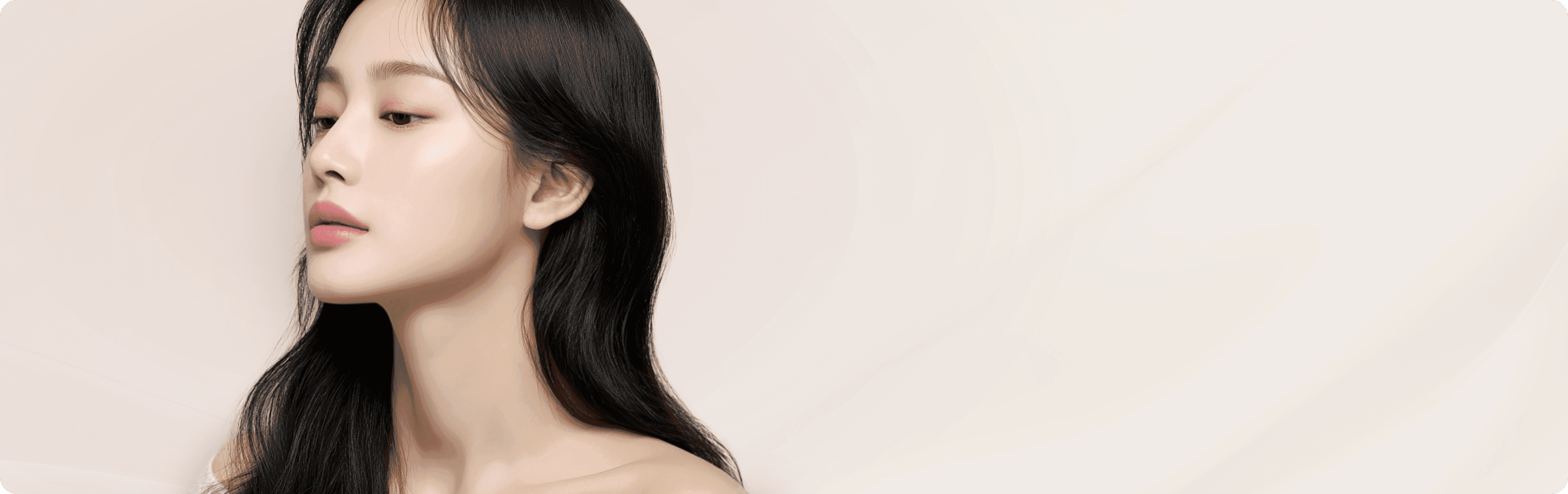 디마레 얼굴리프팅 메인 배너, 처진 턱선과 피부 라인을 끌어올려 무너진 얼굴의 흐름을 다시 세우고 탄력을 회복한 측면 리프팅 모델